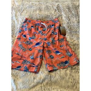 Ocean Coast Board Shorts Swim Trunks Bathing Suit Fishing Print Men’s Large